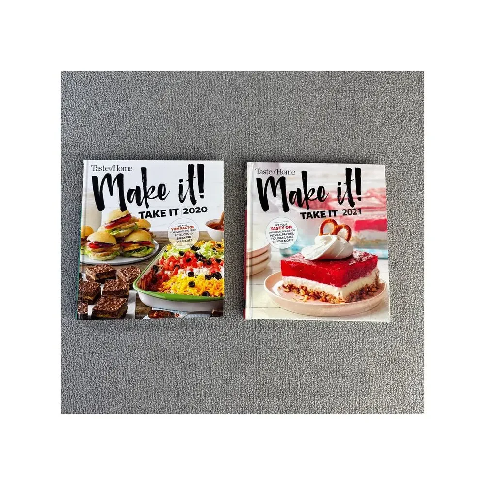 Taste of Home Cookbook Make It! Take It Lot‎ of 2 Potluck, Picnic, BBQ, Holiday